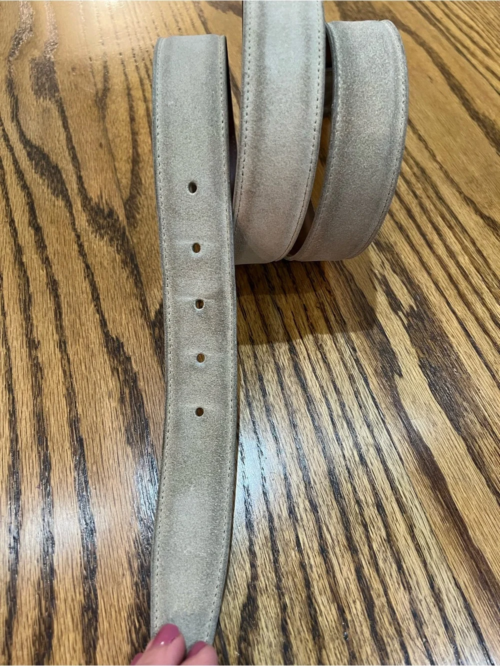 Torino Leather Company Pair Men's European Sueded Calfskin Belts Sz 42 Whiskey